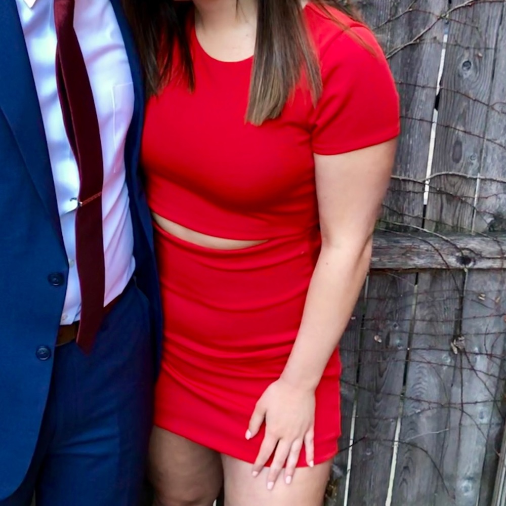 Red Mini Dress - Picture 3 of 3